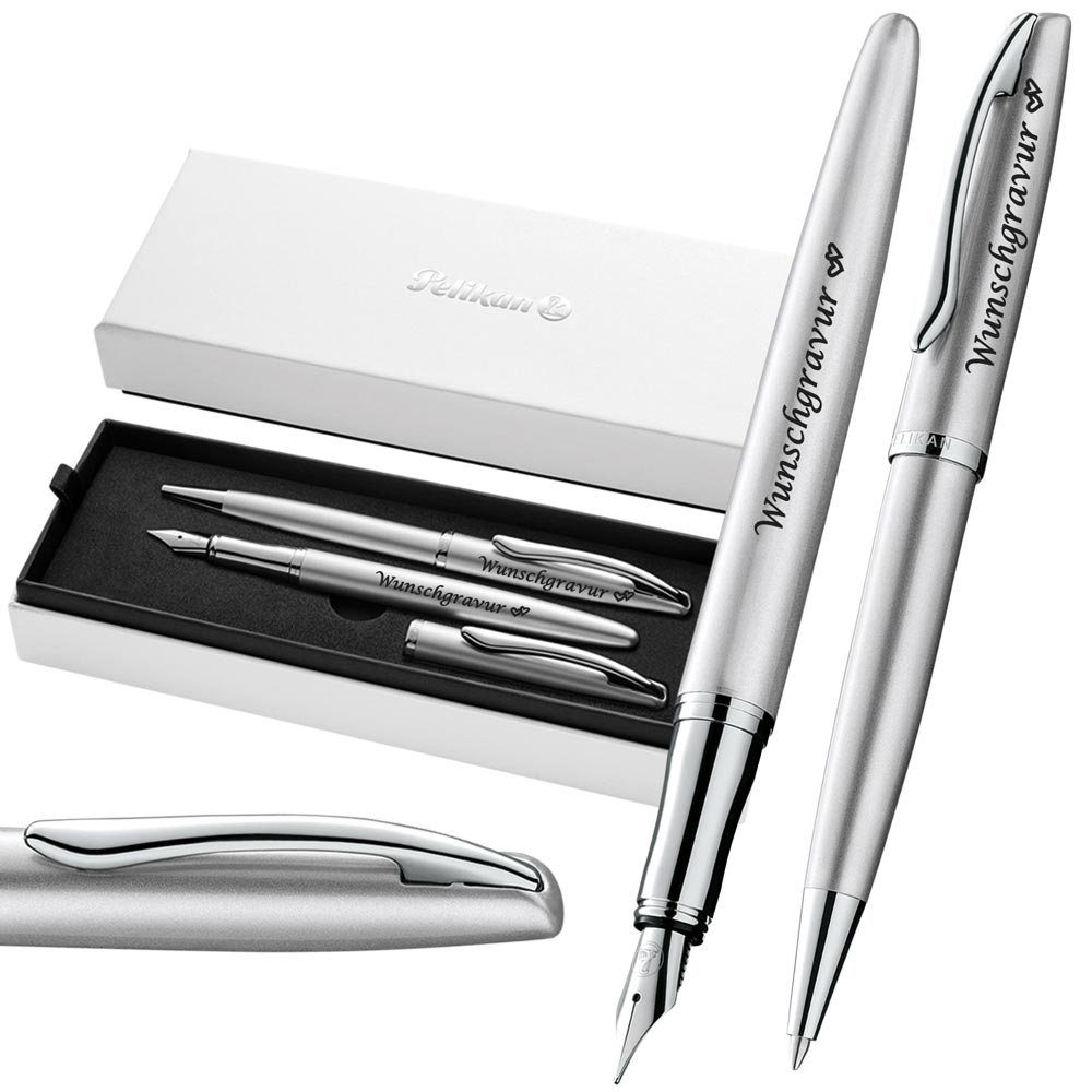 Pelikan Füller & Kugelschreiber Jazz® Noble Elegance im Set Silber