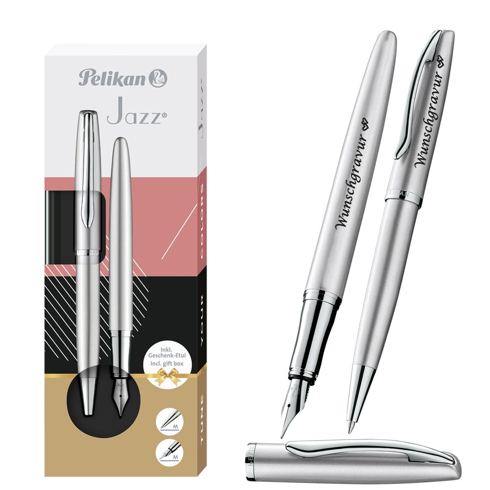 Pelikan Füller & Kugelschreiber Jazz® Noble Elegance im Set Silber