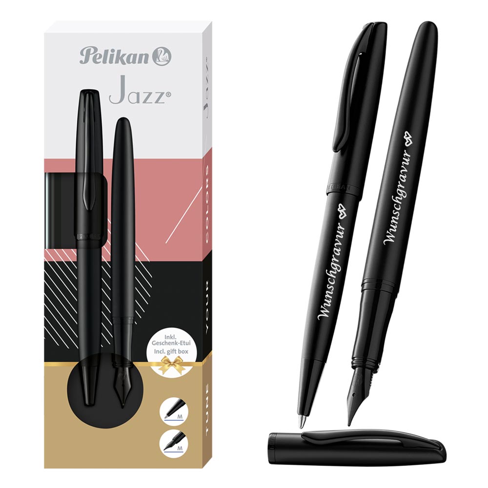 Pelikan Füller & Kugelschreiber Jazz® Noble Elegance im Set Carbon Schwarz