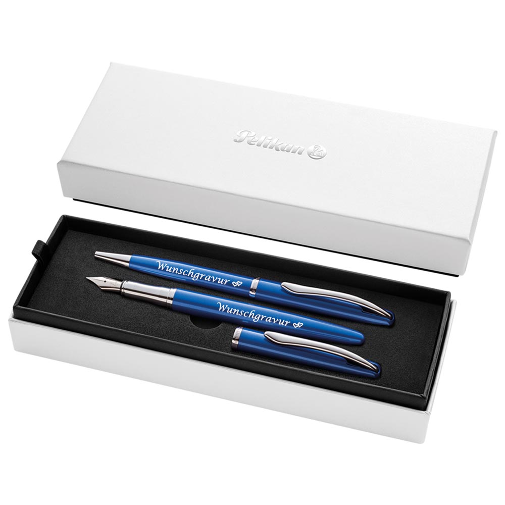 Pelikan Füller & Kugelschreiber Jazz® Noble Elegance im Set Saphire Blau