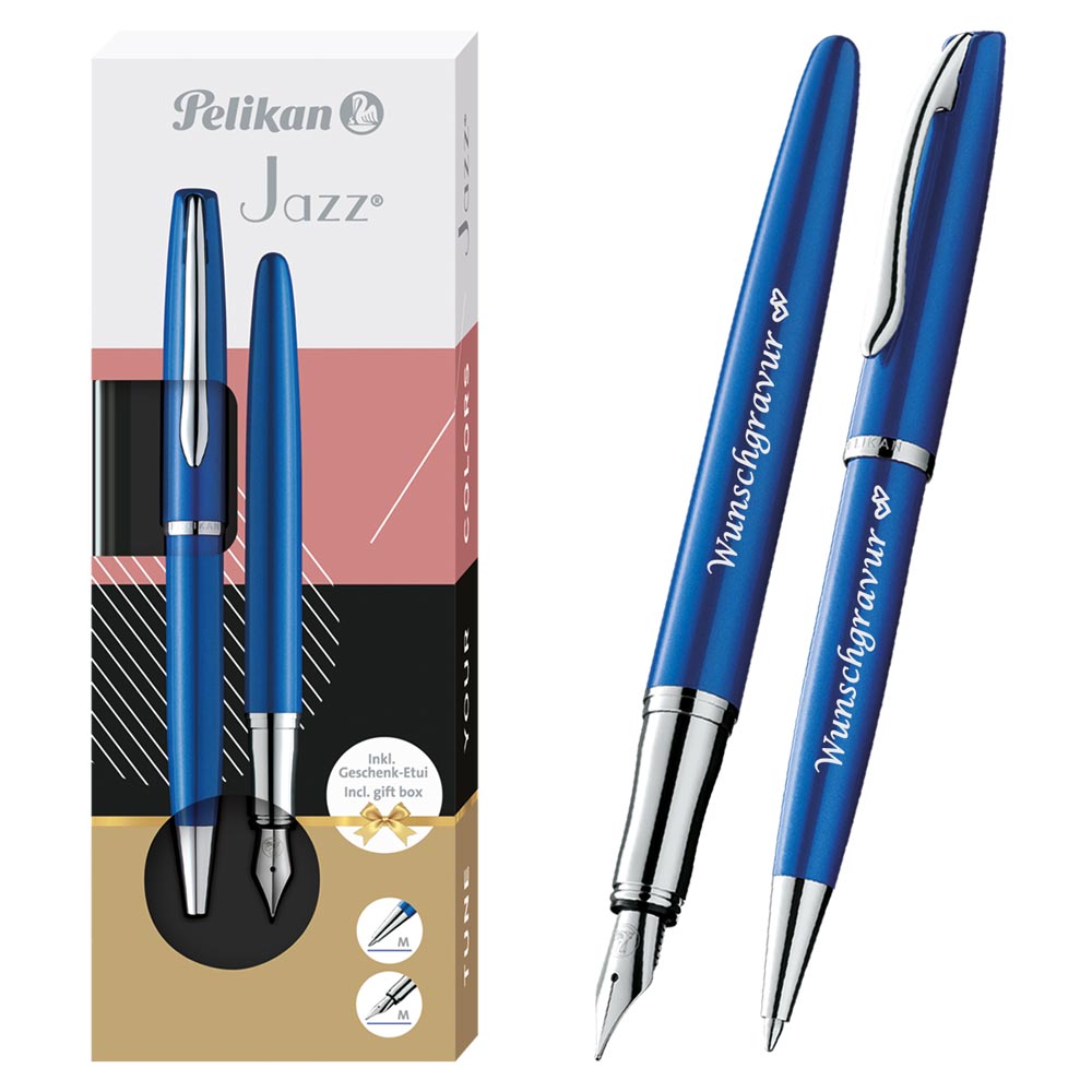 Pelikan Füller & Kugelschreiber Jazz® Noble Elegance im Set Saphire Blau