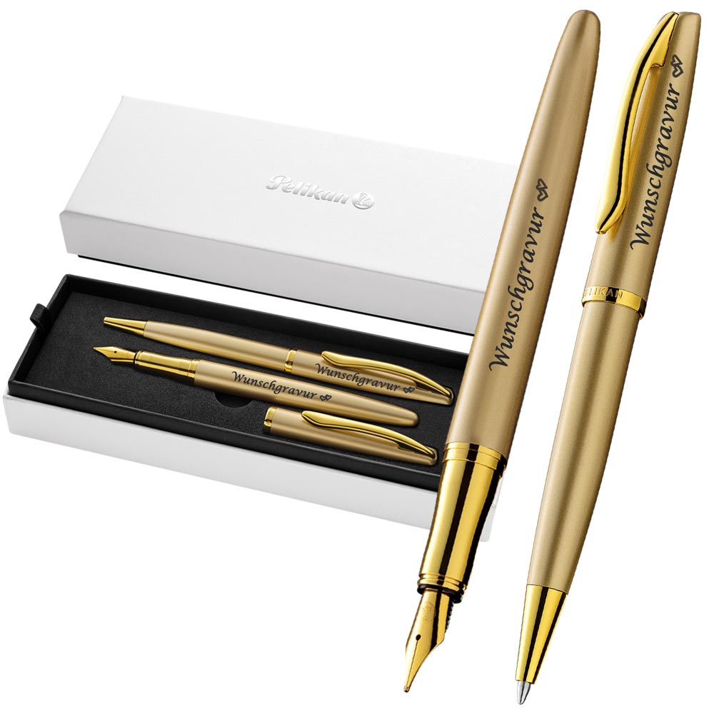 Pelikan Füller & Kugelschreiber Jazz® Noble Elegance im Set Gold Gelb