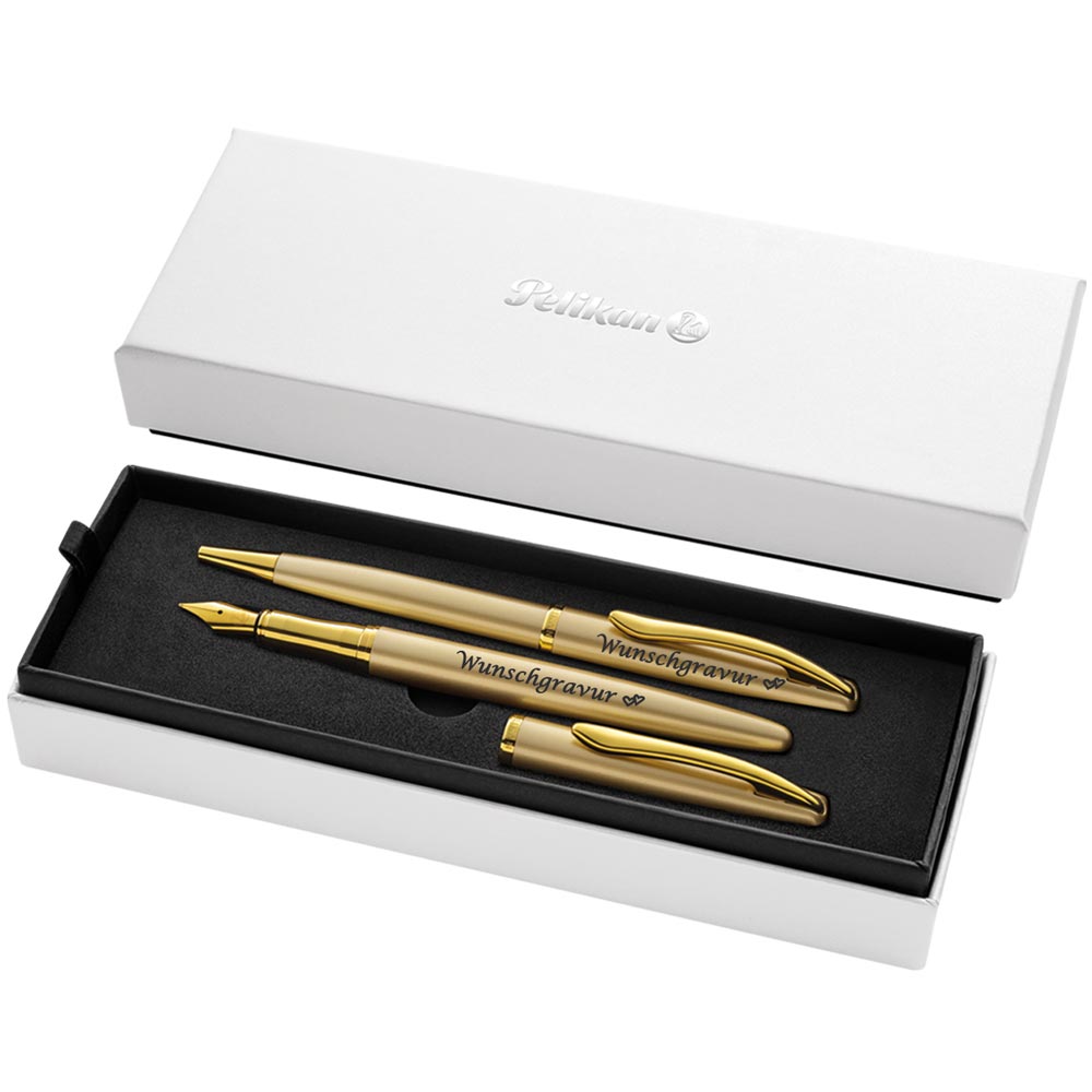 Pelikan Füller & Kugelschreiber Jazz® Noble Elegance im Set Gold Gelb