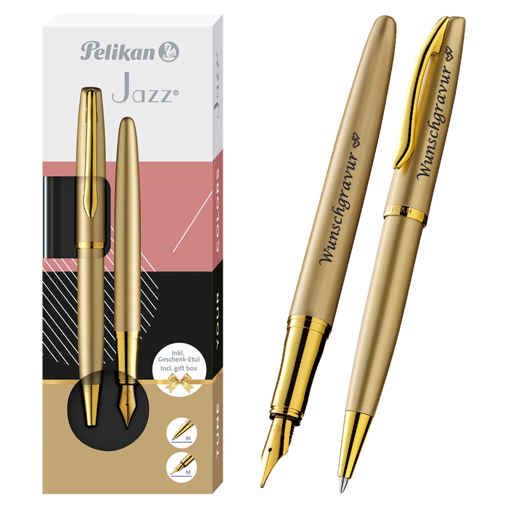 Pelikan Füller & Kugelschreiber Jazz® Noble Elegance im Set Gold Gelb