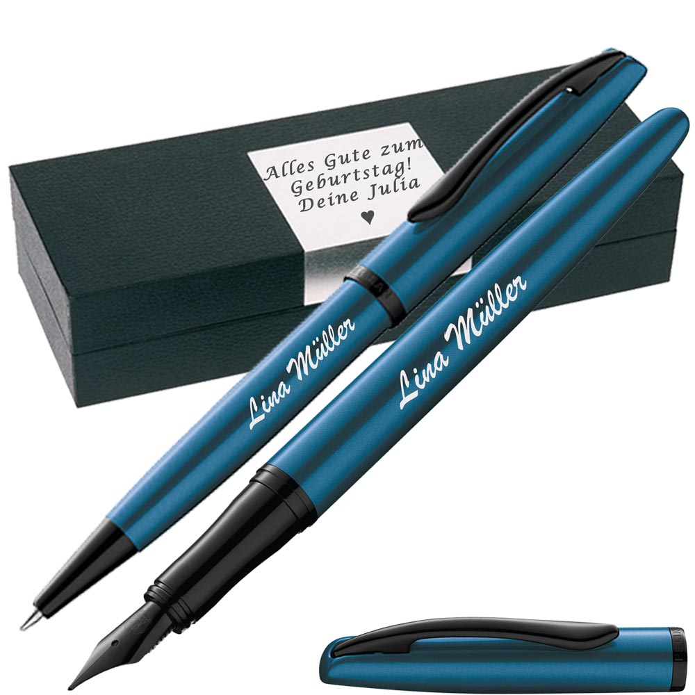 Pelikan Schreibset Füllhalter & Kugelschreiber Jazz Noble Elegance Aquamarin