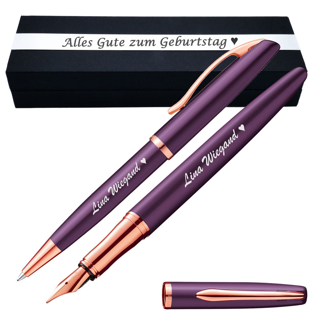 Pelikan Schreibset Füllhalter & Kugelschreiber Jazz Noble Elegance Viola
