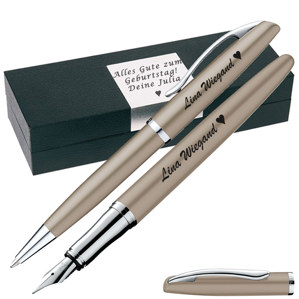 Pelikan Schreibset Füllhalter & Kugelschreiber Jazz Noble Elegance Taupe