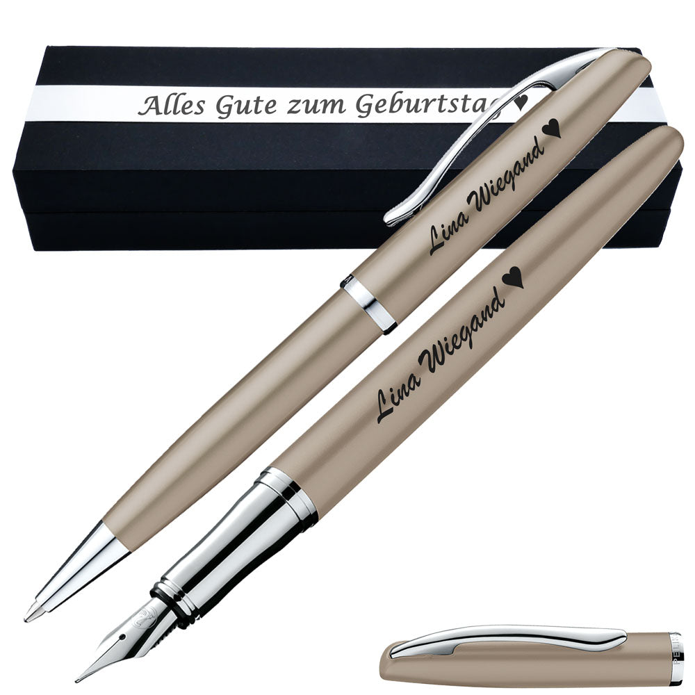 Pelikan Schreibset Füllhalter & Kugelschreiber Jazz Noble Elegance Taupe