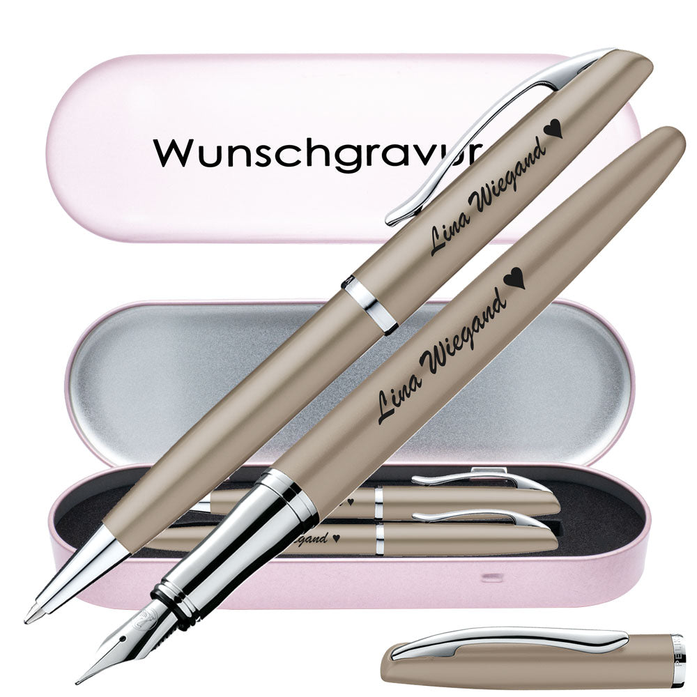 Pelikan Schreibset Füllhalter & Kugelschreiber Jazz Noble Elegance Taupe