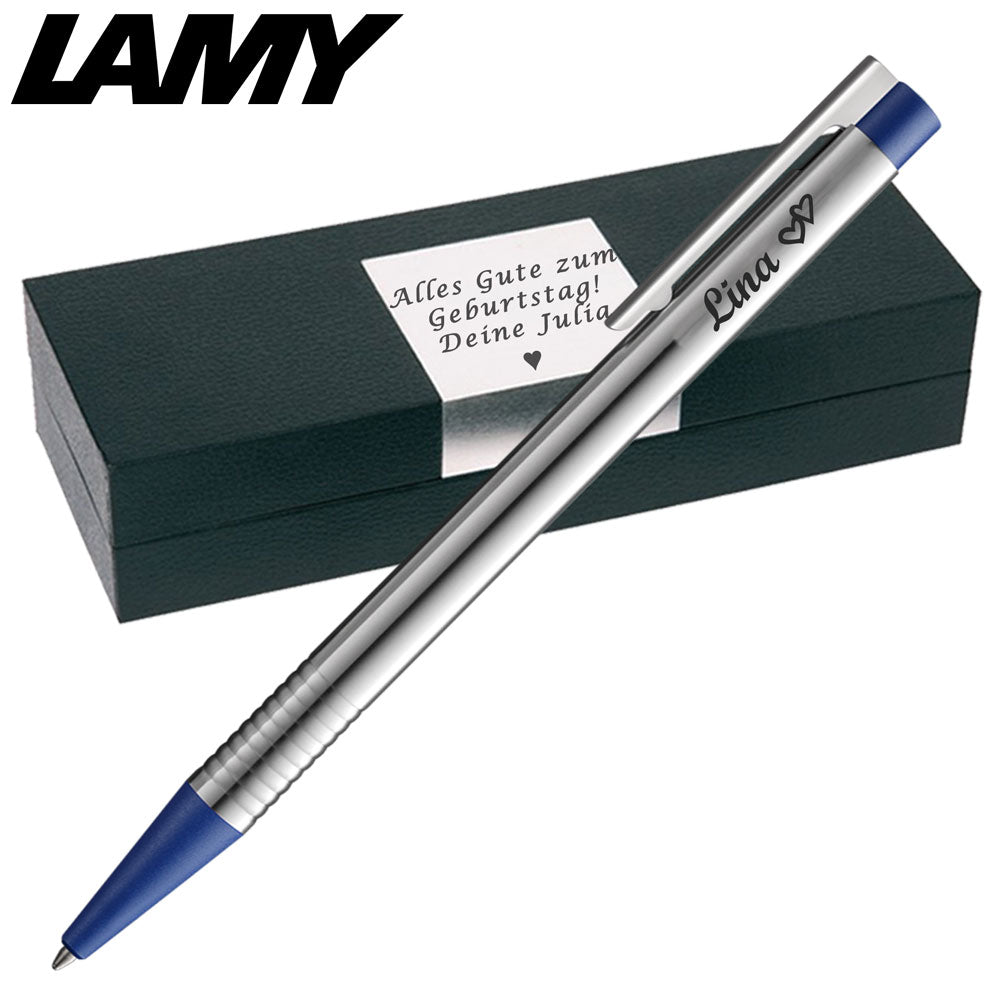LAMY logo silber / blau Kugelschreiber – ohne Box